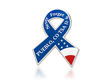 Custom Ribbon Shape Rush Pins Custom Ribbon Shape Rush Pins