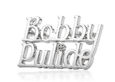 Custom silver Letter Cut-Out Pins Custom silver Letter Cut-Out Pins