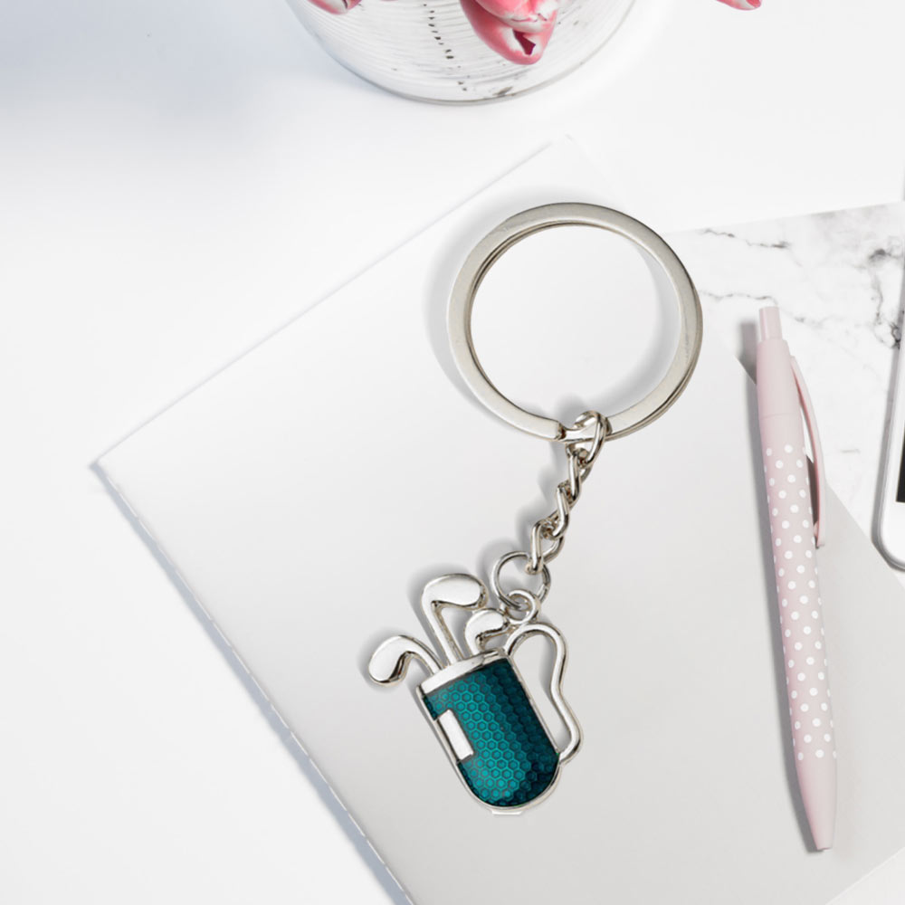 Colorful Golf Bucket Keyring