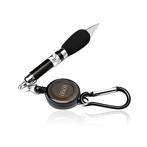 Retractable Pen with Carabiner
