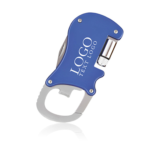 Carabiner With Bottle Opener & Pocketknife