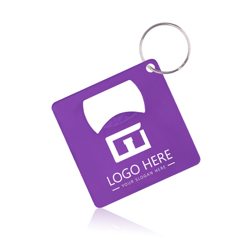 Aluminum Square Card Bottle Opener KeyRings