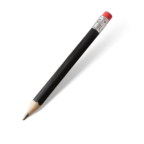 Black Short Wood Golf Pencil