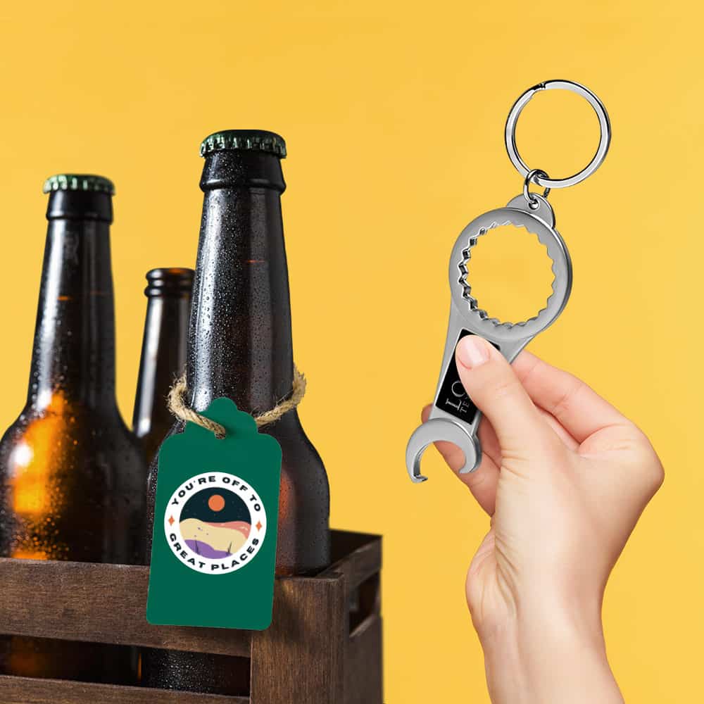 Customized 2-in-1 Bottle Opener Key Chains