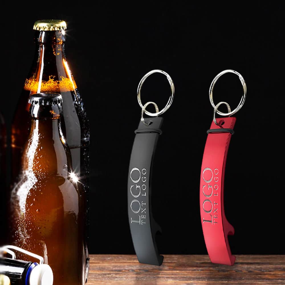 Branded Curve Aluminum Bottle Opener