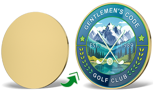 Golf Club Shiny Gold Ball Markers